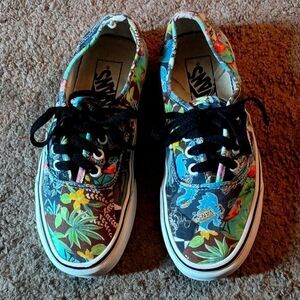 VANS Authentic Mash Up Floral Print Womens Size 6.5 PRE-OWNED RARE PRINT